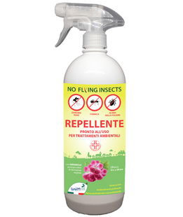 NO FLYING INSECTS Repellente per acaro della polvere, zanzare tigre e formiche pronto uso con geraniolo 500 ml