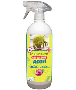 NO FLYING INSECTS – ACARI Repellente pronto uso con geraniolo, principio attivo di origine vegetale 500 ml