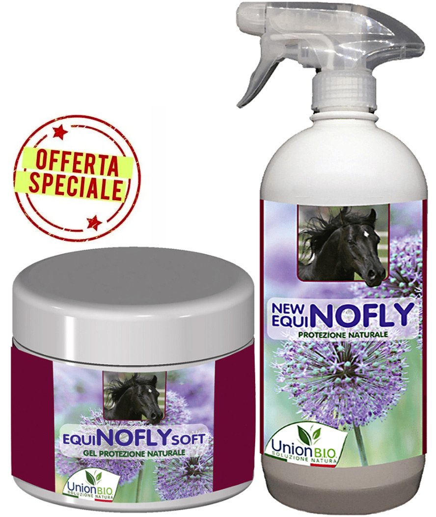 SET NEW EQUINOFLY PER INSETTI: 1 spray corpo 1000ml + 1 gel parti delicate 500 ml con profumazione sgradita agli insetti 