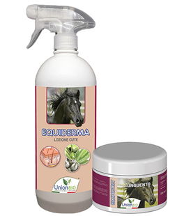 Kit CUTE FORTE E SANA CAVALLI: equiderma lozione cute 1 l + equiprotect unguento per lesioni 250 ml