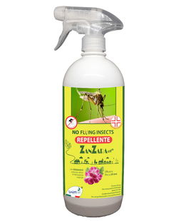 NO FLYING INSECTS – ZANZARA TIGRE repellente pronto uso Con geraniolo, principio attivo di origine vegetale 500 ml