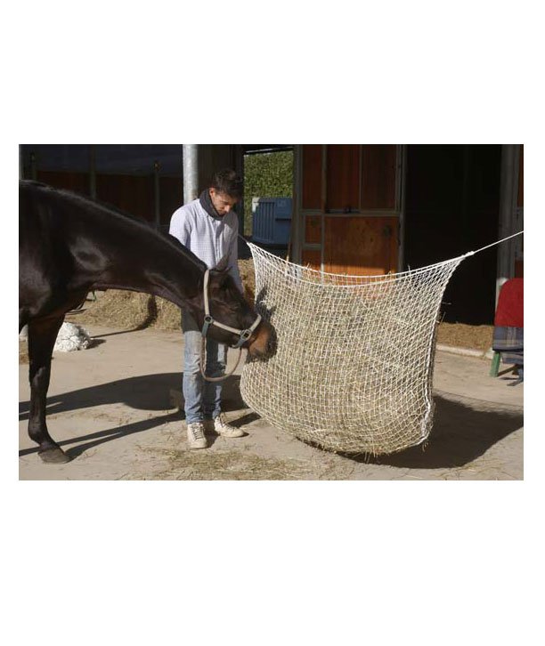 PROMOZIONE Rete per fieno di altissima qualità sicura per il cavallo a lunga durata misura 80 x 90 cm - foto 3